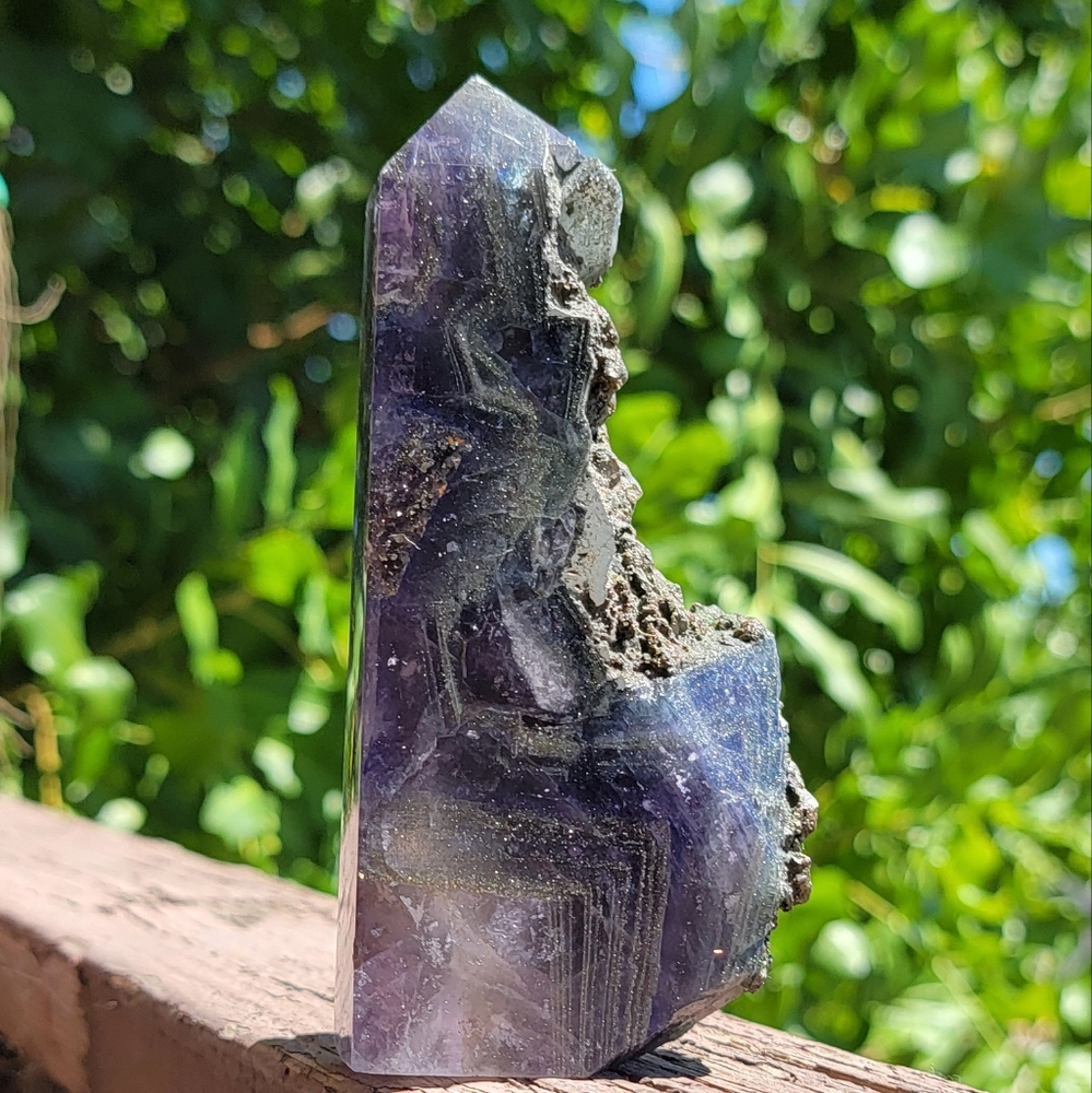 NEW 2.25" x 4.875" x 0.75" GALAXY FLUORITE TOWER